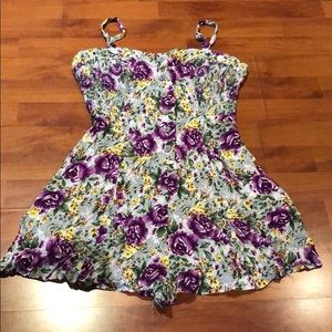 Floral print romper